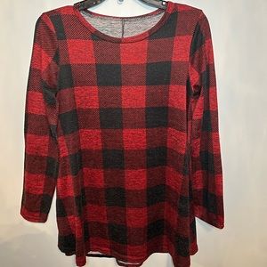 Boutique Plaid Long-sleeved shirt/dress